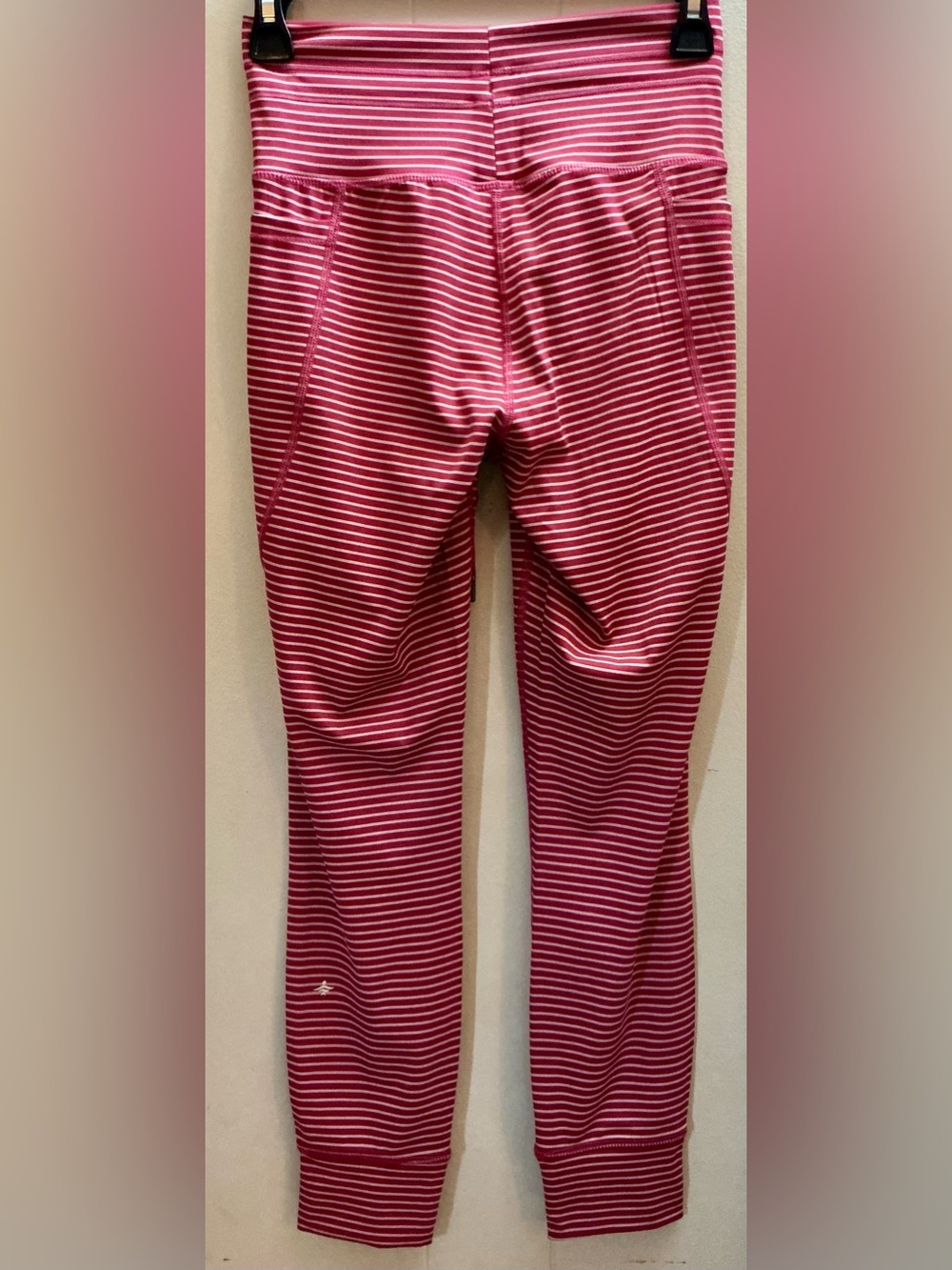 HALARA Red & White Striped Leggings with Drawstring Waist - Picture 2 of 3